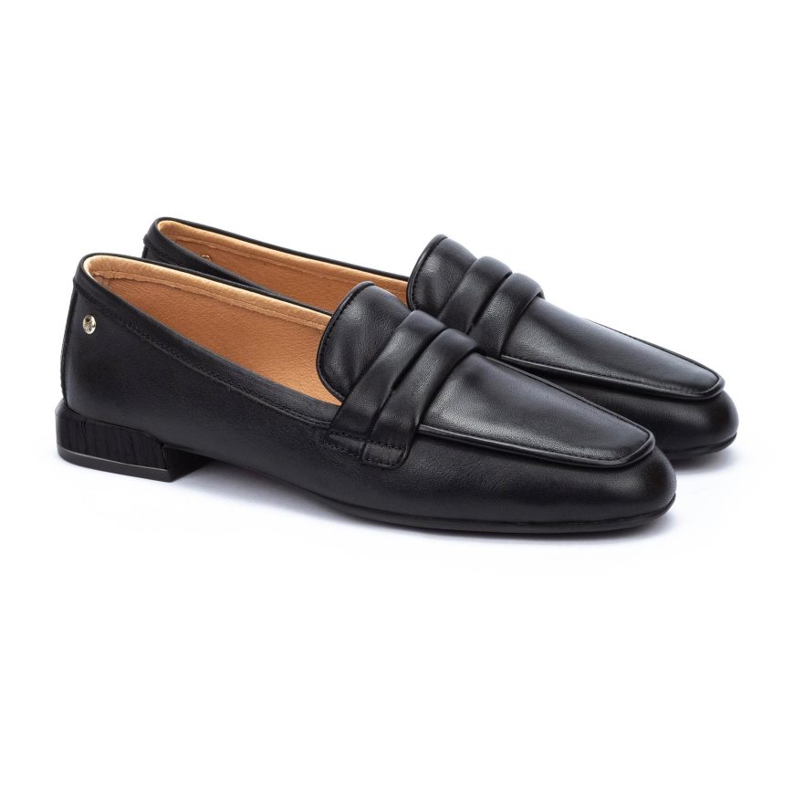 Women's Pikolinos ALMERIA Loafers Black | NZ E7Q89A3